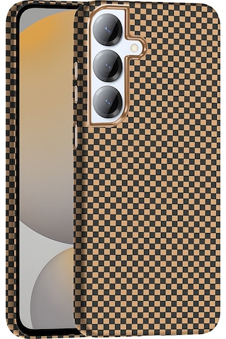 Toyigoo Galaxy Uyumlu S25 Kılıf M-safe Şarj Özellikli Karbon Fiber Görünümlü Gros Kapak - D Desert Titanyum