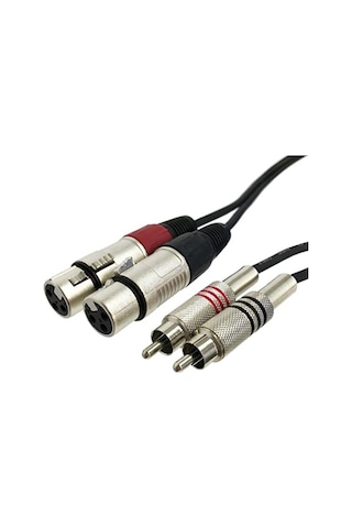 Yka 2 Rca Erkek- 2 Xlr Dişi Kablo 1.5 Metre