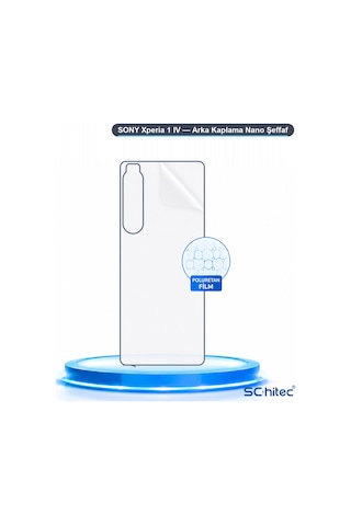 Schitec Sony Xperia 1 Iv Uyumlu Arka Yüzey Hidrojel Koruyucu Film 62362537