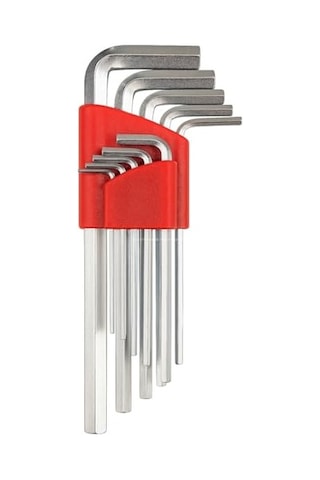 9 Parça L Alyan Anahtar Takımı, Metrik 1.5 10 Mm Boyutlu, Dayanıklı, Taşıma Aparatlı, Hobi Ve Endüstriyel Kullanım İçin Mini Set Kısa, 120 Mm