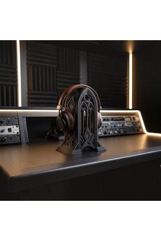 Happy3dworld Gotik Katedral Kulaklık Standı, 3d Baskı Mimari Masaüstü Dekor