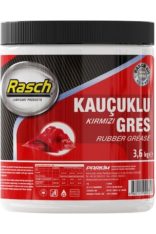 Rasch Kauçuklu Katı Gres Yağı Kırmızı 3.6 KG