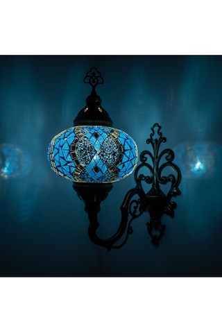 Mozaik Aplik Otantik Gece Lambası El Yapımı Mozaik Bahçe Aplik Diğer