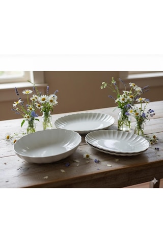 Bone Luz Serisi 4 Lü Servis Takımı Krem