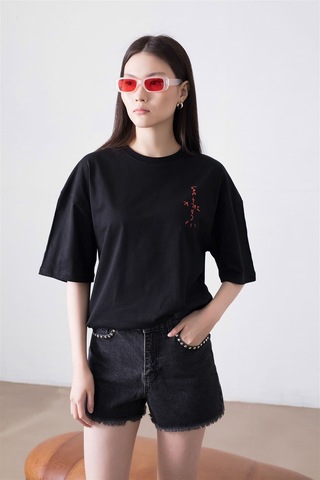 Flood Of Style Unisex Cactus Jack Bandana Siyah Tshirt