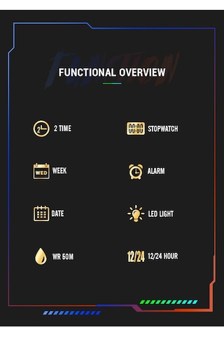 Loqnc 980061 Spor Çok Fonksiyonlu Erkek Saati Altın Ve Beyaz