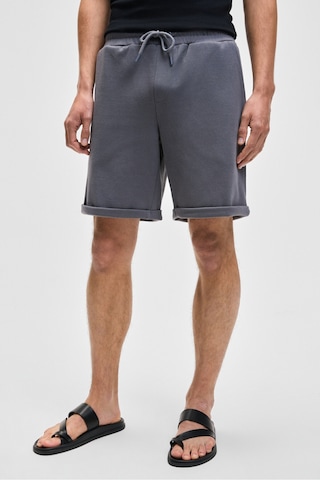Grımelange YOURI Erkek Beli Lastikli Arka Tek Cepli Relaxed Fit Gri Şort