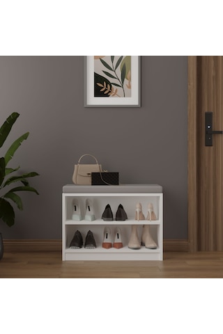 Asra Trend Puf02 Puflu Ayakkabılık Beyaz