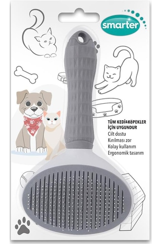 Smarter Kedi Köpek Evcil Hayvan Tüy Toplayici Fırça Gri