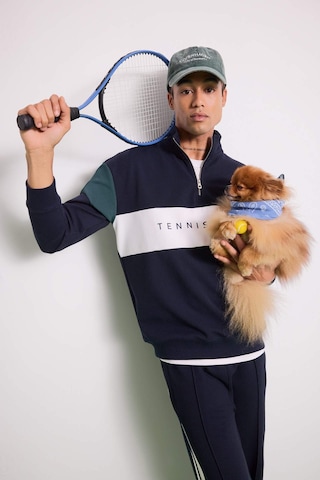 Defacto Defactofit Boxy Fit Dik Yaka Yarım Fermuarlı Sporcu Sweatshirt F0199ax25aunv253 Lacivert