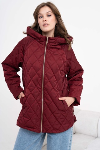 FTZ Women Ftz Kadın Kapitone Kaban Bordo 30966 Bordo