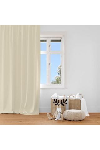 Lüx Saten Güneşlik Perde 1. Kalite 2 Renk Seçeneği Krem