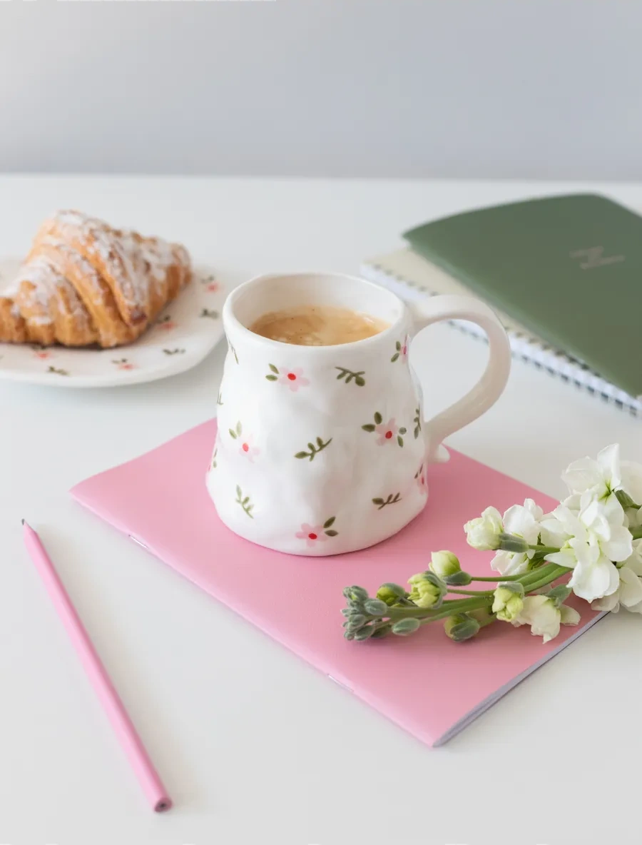 Perex Seramik Kupa, El Yapımı Kupa, Sevimli Kupa 330820637 Beyaz