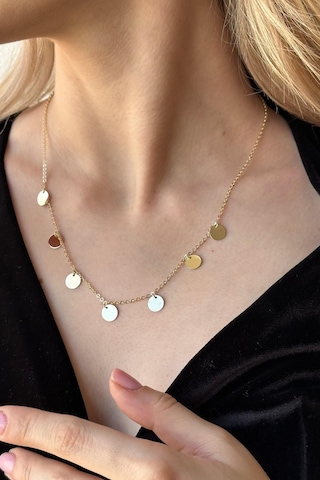 Zümrüt Sarraf 14 Ayar Altın İri Pullu Zincir Kolye