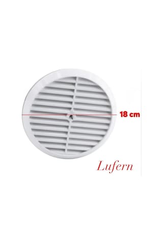 Aç Kapa Yalıtımlı Havalandırma Ayarlı 18 Cm Beyaz Kapak Cam Menfezi Doğalgaz Aparatı Yuvarlak