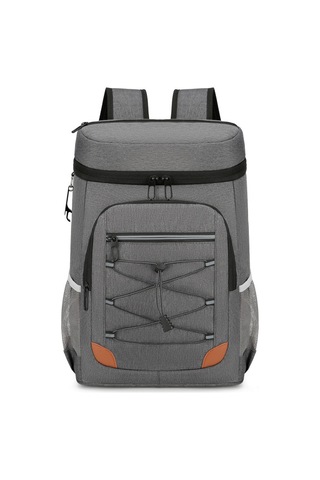 Qingmipy Outdoor Piknik Çanta Isı Yalıtımlı Alüminyum Folyo İçli Su Geçirmez Çok Fonksiyonlu Sırt Çantası Koyu Gri Koyu Gri