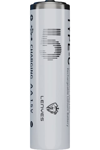 Lenyes Aa105 Type-c Şarj Portlu Şarj Edilebilir Aa Lityum-ion Pil 2800mwh 1.5v 2 Adet