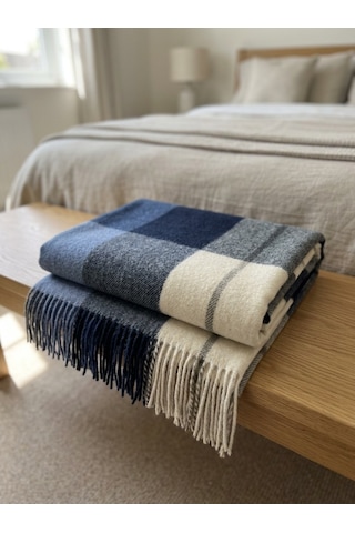 Gençev Home %100 Saf Yün Scotch Battaniye Tek Kişilik 160 x 220