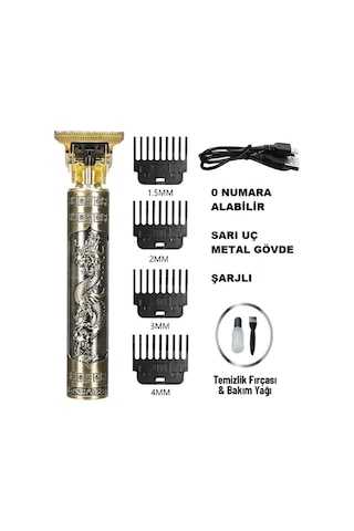 Ejderha Motifli T Jiletli Sıfır Kesim Tıraş Makinası