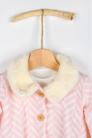 Nono Baby Peluşlu Kız Bebek 3'lü Takım Zıkzak Kumaşlı Pembe