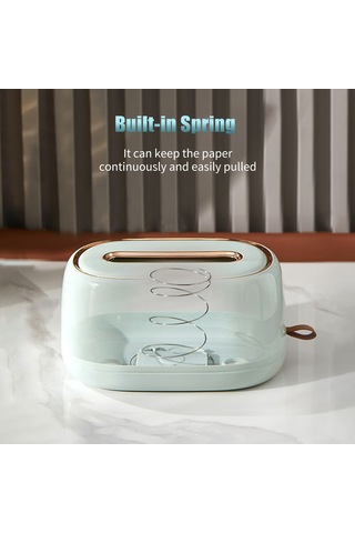 Gajeena Masaüstü/duvar Takılı İç Springli Kağıt Havlu Kutusu - Modern Stili Pet+abs Malzeme - Ev Ofis Kullanıma Uygun Beyaz