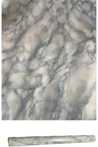 67cm X 10 Metre 1 Adet Yapışkanlı Rulo Mermer Desenli Görünümlü Mutfak Duvar Kaplama Folyosu Kağıdı