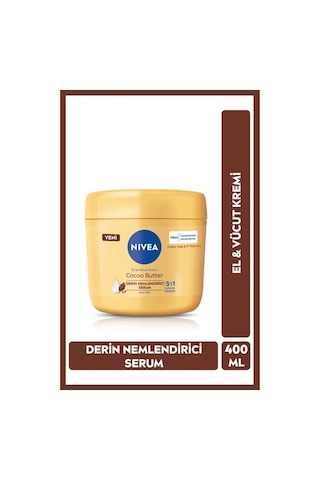 El Ve Vücut Bakım Kremi Cocoa Butter 400 Ml Nemlendirici Ve Yenileyici Kakao Yağı Ve E Vitamini Pr