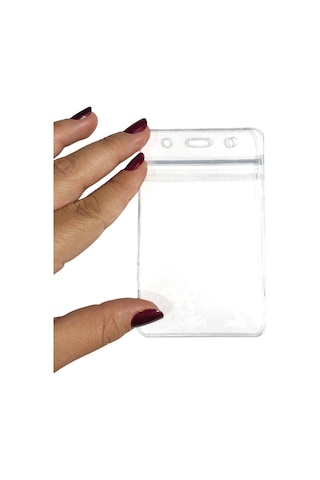 Pvc Yaka Kartlığı Yaka Kartı Kılıfı Kart Koruyucu 7x11 Cm - 1 Adet