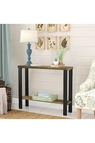 Metal Ayaklı Masif Ahşap  Dresuar. Ceviz