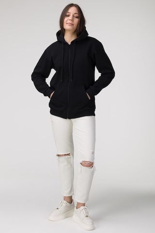 Modagen Unisex Siyah Oversize Hırka Siyah