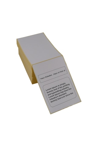 100mm X 150mm 500 Adetlik Paketlerde Lamine Termal Z Katlama Kargo Etiketi - Yazıcı Uyumlu, Yüksek Kaliteli Gönderi Etiketi