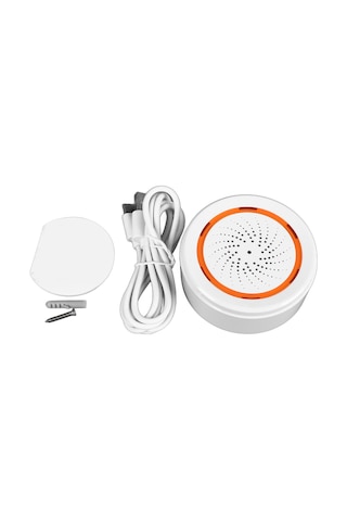 Akıllı İç Mekan Ses Ve Işık Alarmı Usb Pil Çift Güç Kaynağı Ofisler Mağazalar Evler İçin Akıllı Alarm