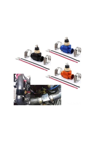 Suofeng Motorsiklet Soğutma Fanı Sıcaklık Kontrolü Termostatı - Alüminyum Dayanıklı Sıcaklık Sensörü Sistemi Siyah