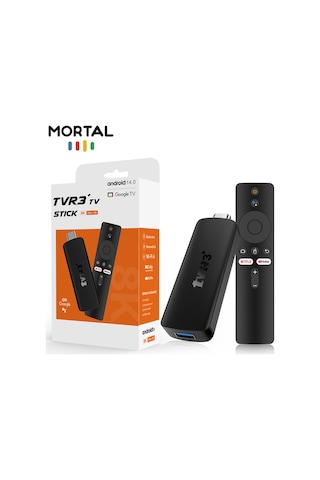 Tvr3+ Tv Stick Android 14 Google Tv 8k Ultra Hd Akıllı Tv Çevirici Hdmı Netflix Youtube 2gb/16gb