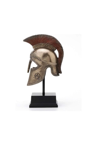 Greek Hoplite Helmet - Antik Yunan Hoplit Piyade Kaskı Stand Biblo Dekor