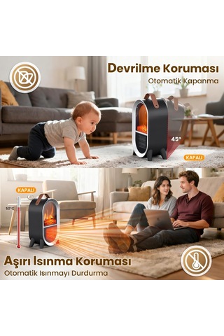 Cata Ct-6055 Uludağ Taşınabilir Şömine