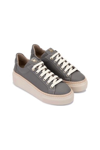 Tamer Tanca Kadın Hakiki Deri Koyu Gri Sneakers & Spor Ayakkabı 937 5022-09 Bn Ayk Y23 K.grı Fltr Koyu Gri
