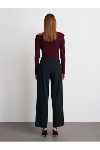 Dilvin 72189 Kemerli Pantolon-siyah Siyah