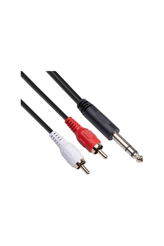 Flybuy Tv/dvd/amfi Ses Rca Maiyame Kaplama Kablosu Erkek Erkek Çift Bağlantısı Altın 6.35mm 1.5m - Ki