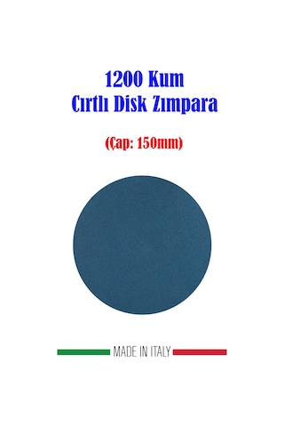 Grin Su Geçirmez Cırtlı Disk Film Zımpara 150 MM 1200 Kum