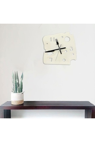 Homyl Asılı Saat 27cmx27cm Daire Yemek Odası Süt-beyazı Süt Beyazı Çok Renkli