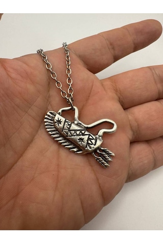 Kızılderili Desenli Ok Çantası Figürlü Unisex Kolye Savaşçı Ruh Ve Doğanın Gücü Çok renkli