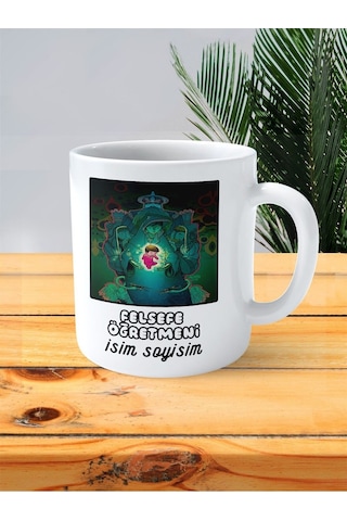 Felsefe Öğretmeni Baskılı Kupa Bardak İsimli Kişiye Özel Bebek Sanat Çok Renkli
