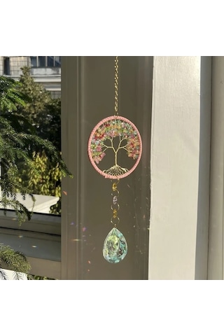 Xianwen Geeroyoo Doğal Kristal Yaşam Ağacı Rüzgar Çanı -