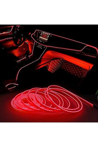Neon Ip Kırmızı 5 Metre Torpido Şerit Ledi