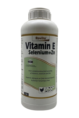 Royal İlaç Vitamin E Selenium + Zn 1 L Kanatlı Hayvanlar İçin Vitamin Ve Mineral Destekleyici Yem