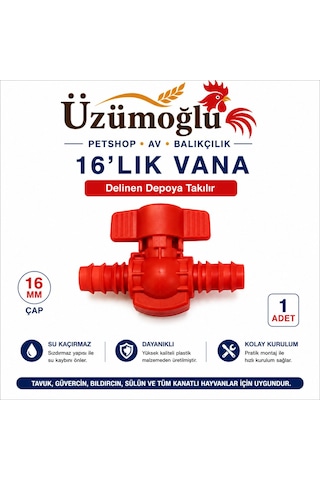 16 Lık Otomatik Suluk Seti Tavuk, Güvercin, Bıldırcın Ve Tüm Kanatlı Hayvanlar İçin Depodan Otomatik Suluk Kurulum Seti Panç, Vana, Conta, Tapa, T Aparat, L Dirsek