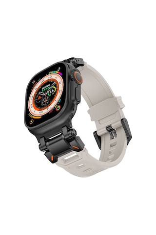Watch 7 45mm Krd-101 Titanyum Metal Başlıklı Silikon Kordon