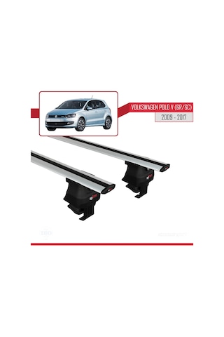 Volkswagen Polo V 6r/6c 2009-2017 Arası İle Uyumlu Ace-4 Ara Atkı Tavan Barı Gri