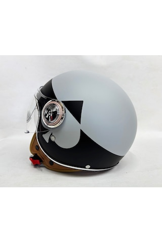 Nero Tk-06 Şefaf Vizörlü Yarım Açık Kask Mat S2 Çok Renkli